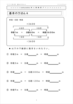 旅人算の練習 さくさく文章題 旅人算 基本問題集
